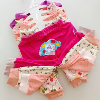 Multicolor Cotton Baby Girl Pants 5 Pack