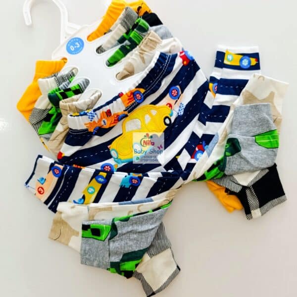 5 Piece Cartoon-Themed Baby Boy Pants Set - Image 7