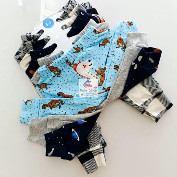 5 Piece Cartoon-Themed Baby Boy Pants Set - Image 2