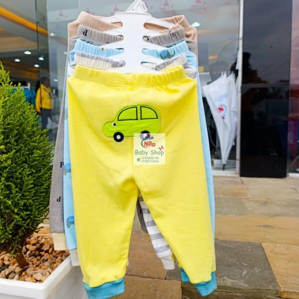 5 Piece Cartoon-Themed Baby Boy Pants Set - Image 11