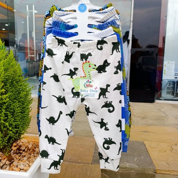 5 Piece Cartoon-Themed Baby Boy Pants Set - Image 5