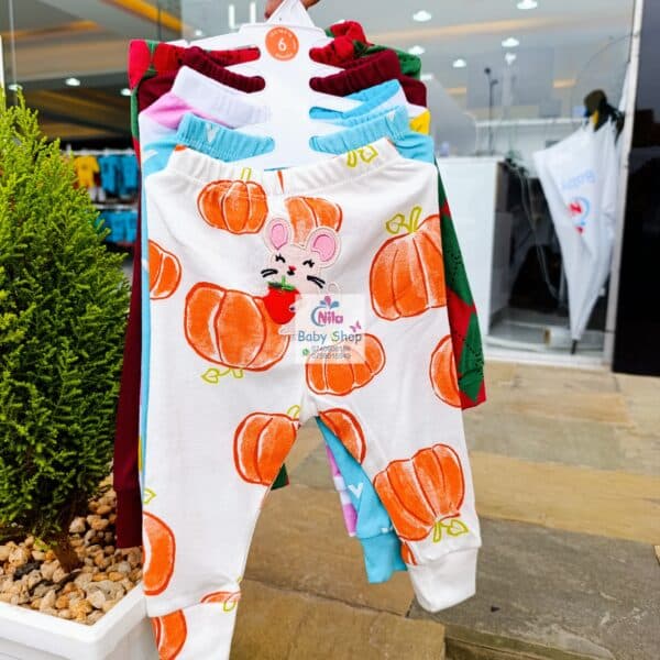 Multicolor Cotton Baby Girl Pants 5 Pack - Image 9