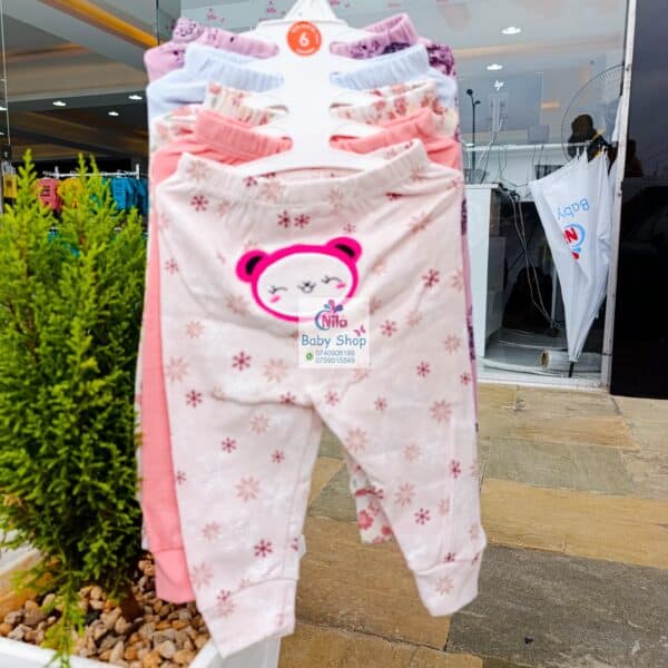 Multicolor Cotton Baby Girl Pants 5 Pack - Image 8