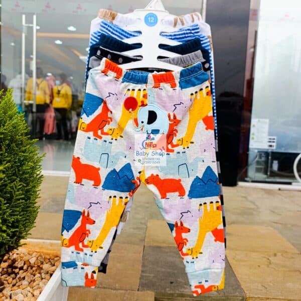 5 Piece Cartoon-Themed Baby Boy Pants Set - Image 6