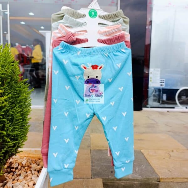 Multicolor Cotton Baby Girl Pants 5 Pack - Image 5