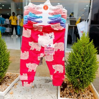 Multicolor Cotton Baby Girl Pants 5 Pack