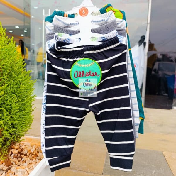5 Piece Cartoon-Themed Baby Boy Pants Set - Image 2