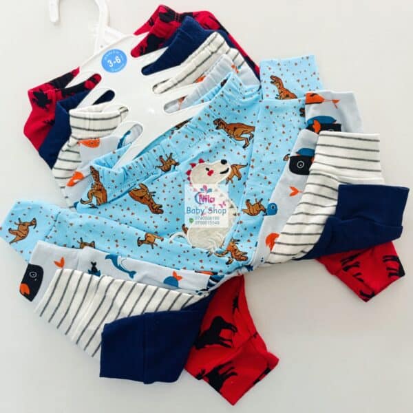 5 Piece Cartoon-Themed Baby Boy Pants Set - Image 28