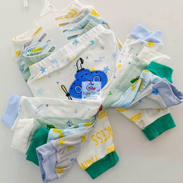 5 Piece Cartoon-Themed Baby Boy Pants Set - Image 27