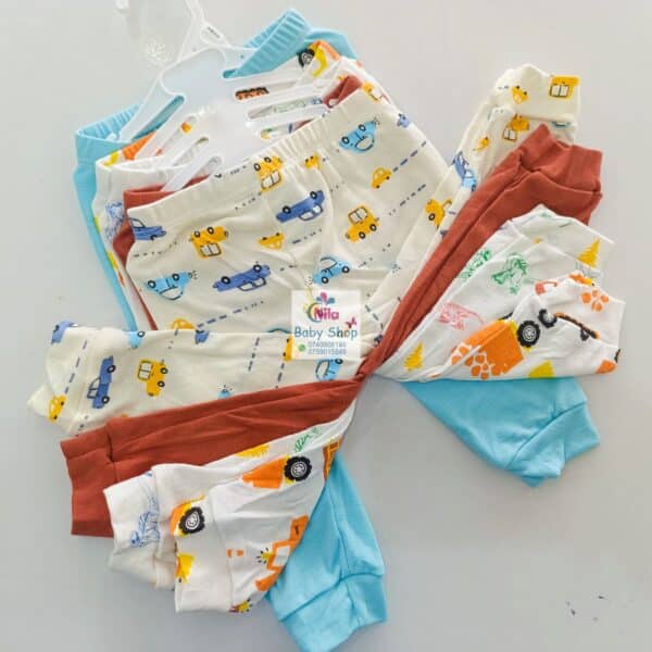 5 Piece Cartoon-Themed Baby Boy Pants Set - Image 23