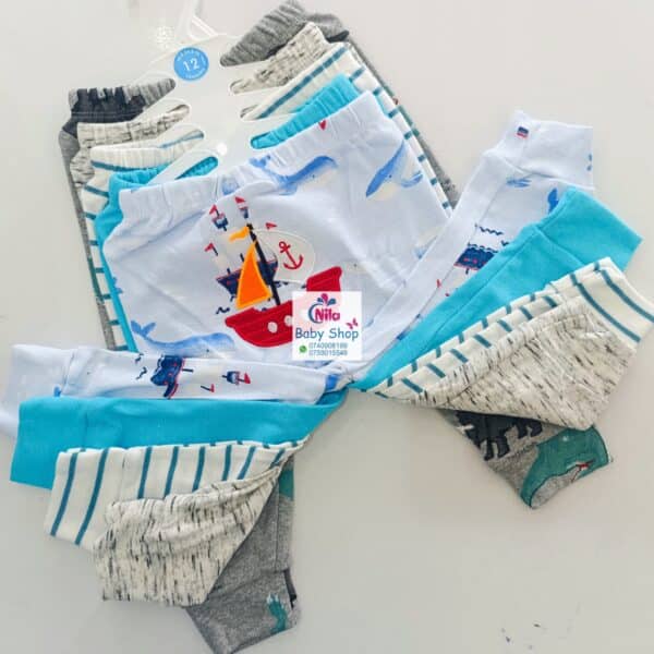 5 Piece Cartoon-Themed Baby Boy Pants Set - Image 21