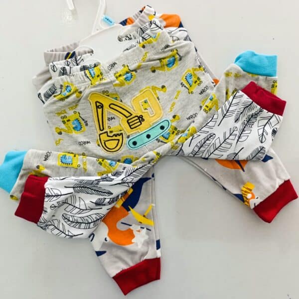 5 Piece Cartoon-Themed Baby Boy Pants Set - Image 17