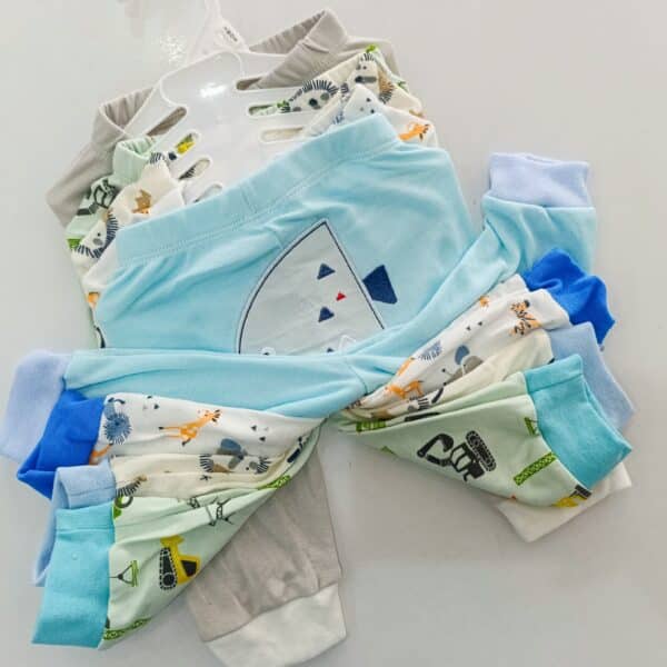 5 Piece Cartoon-Themed Baby Boy Pants Set - Image 7