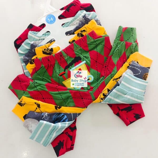 5 Piece Cartoon-Themed Baby Boy Pants Set - Image 6