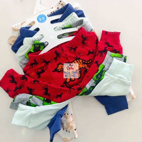 5 Piece Cartoon-Themed Baby Boy Pants Set - Image 2