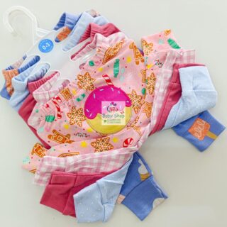 Multicolor Cotton Baby Girl Pants 5 Pack