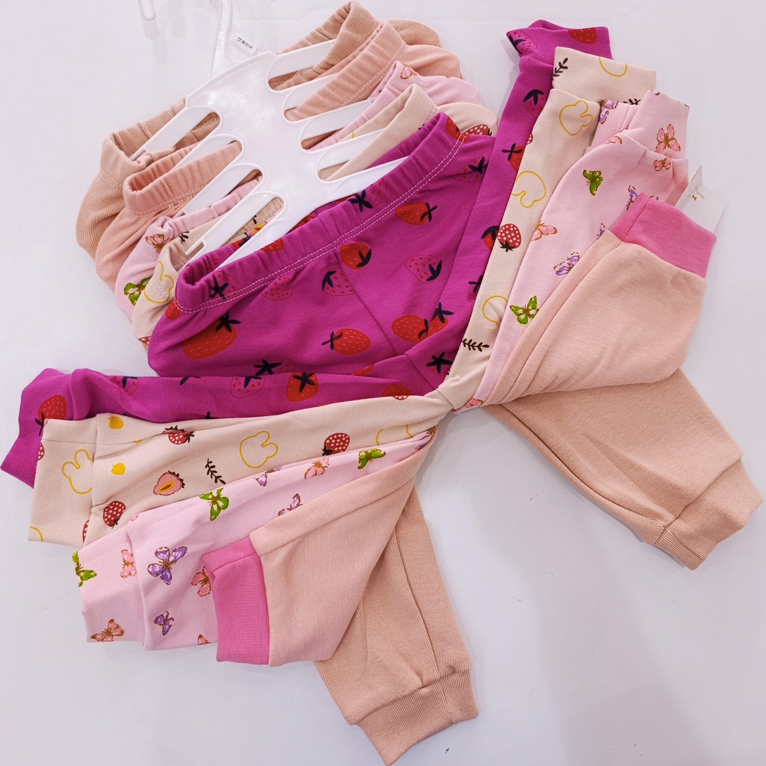 Multicolor Cotton Baby Girl Pants 5 Pack - Image 6