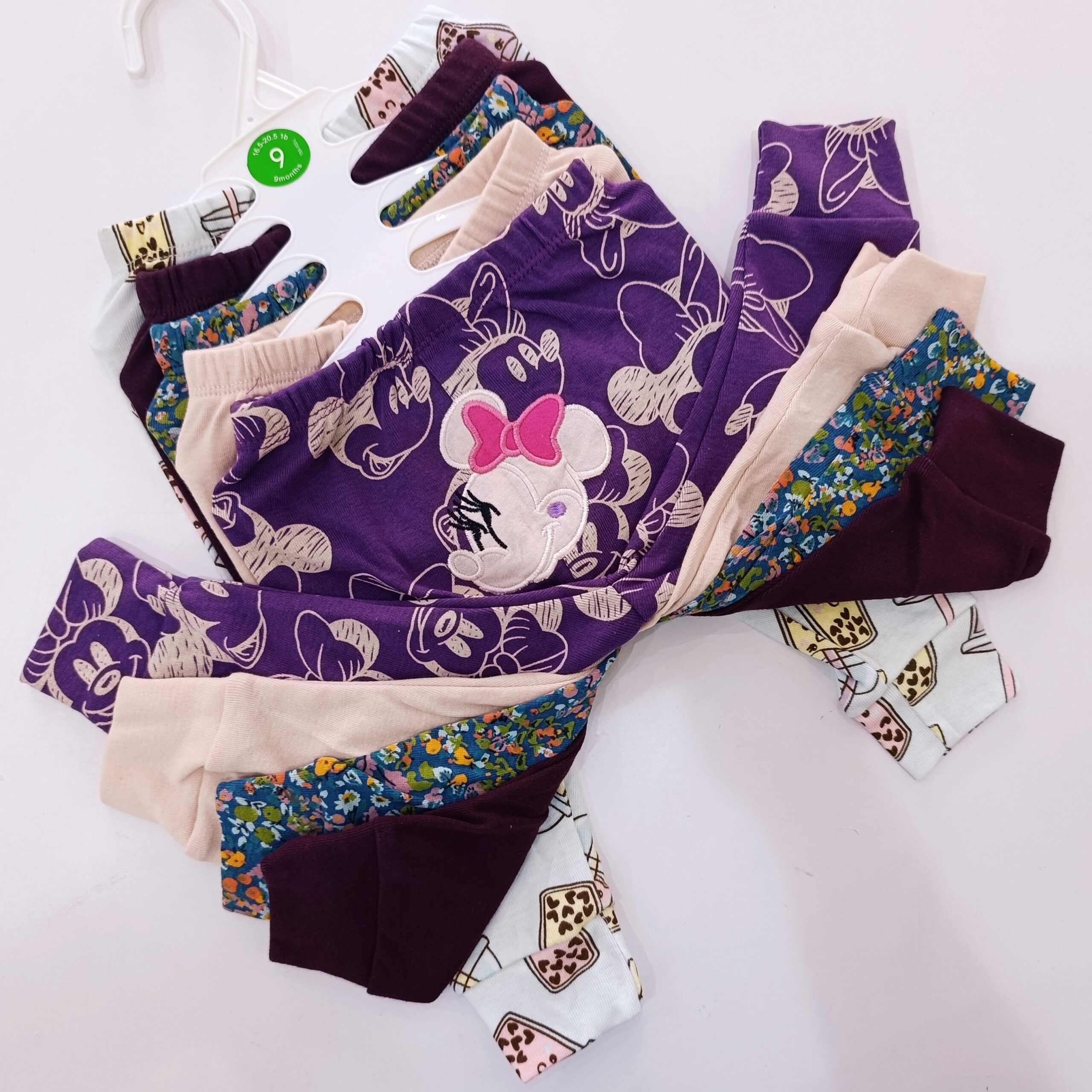 Multicolor Cotton Baby Girl Pants 5 Pack - Image 8