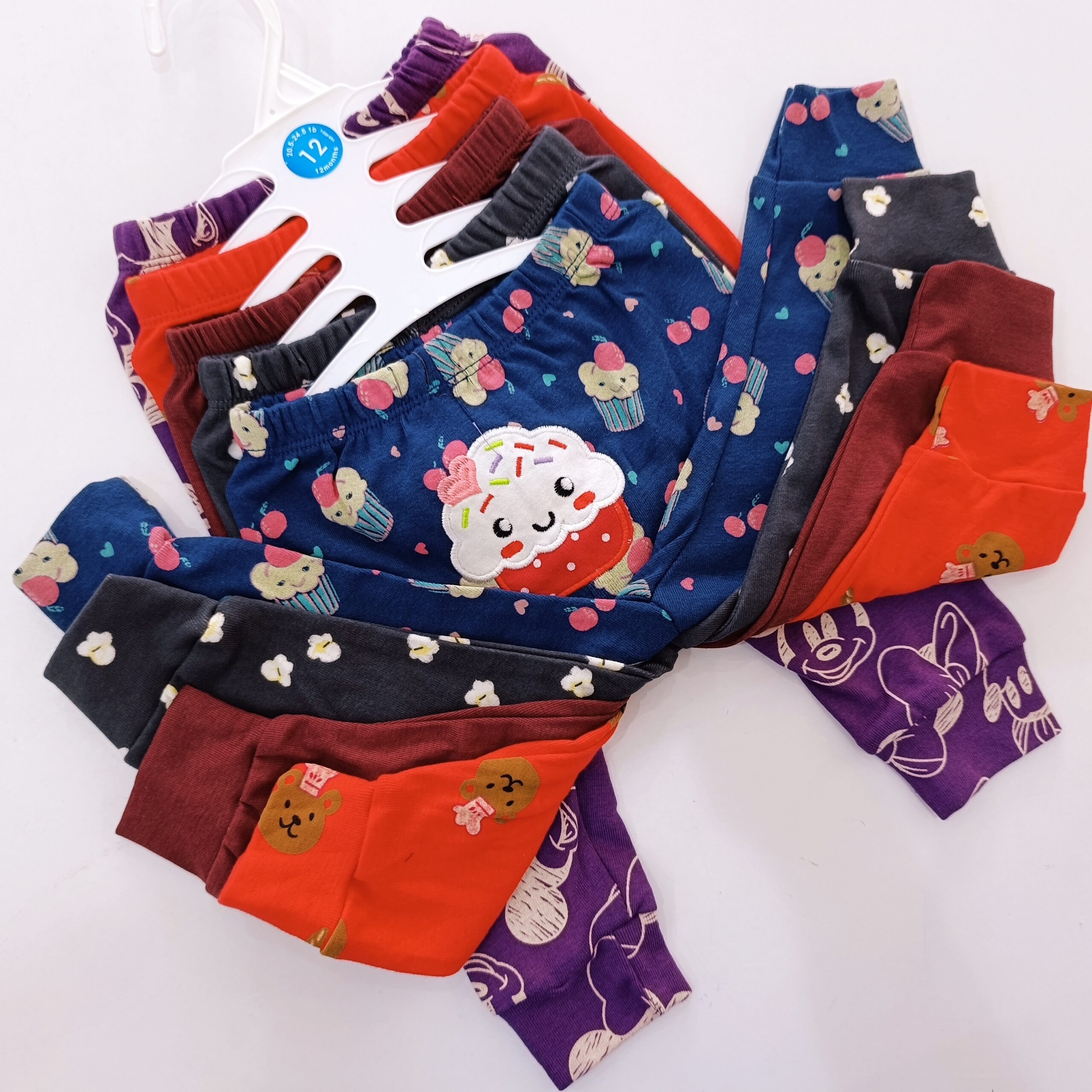 Multicolor Cotton Baby Girl Pants 5 Pack - Image 4
