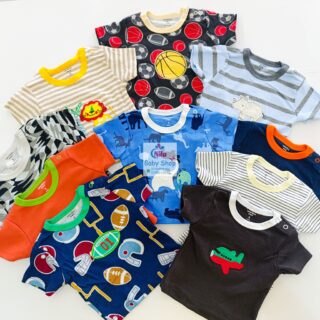 Newborn Baby Boy Soft Multicolor Cotton T-Shirts 5Pcs