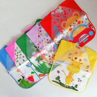 Wearable Silicone Baby Bibs Long-sleeved  Waterproof Bibs