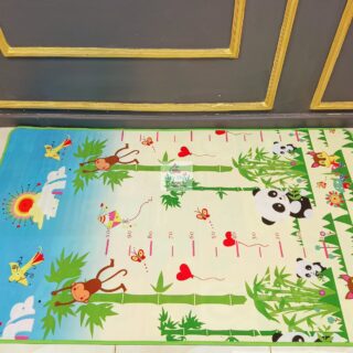 Multicolored Double-sided Soft Baby Play Mat - Green