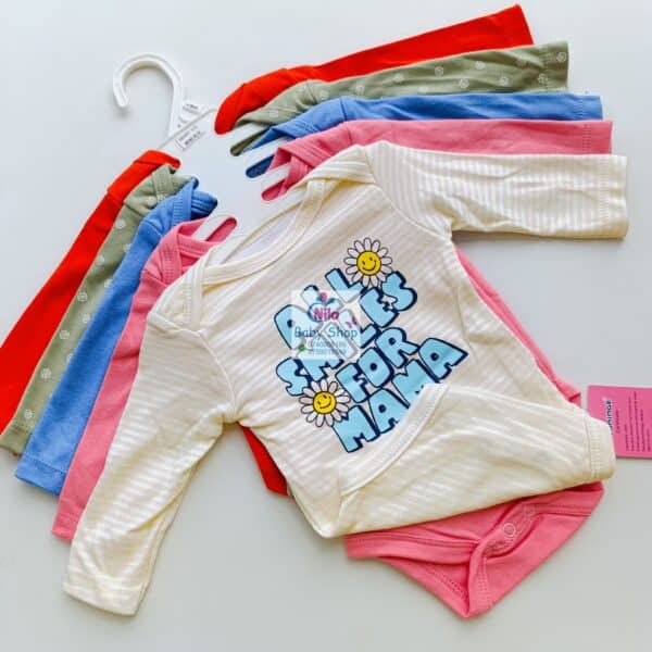 5 Pcs High Quality Newborn Baby Girl Long Sleeve Onesies