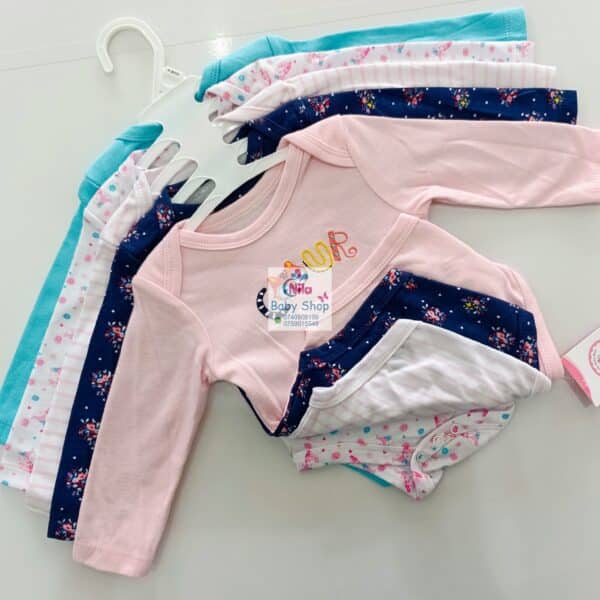 5 Pcs High Quality Newborn Baby Girl Long Sleeve Onesies