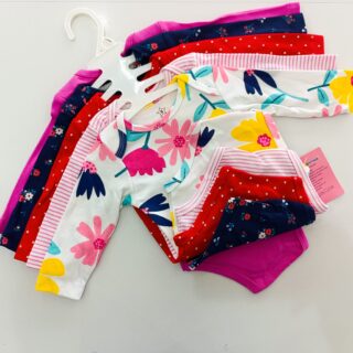 5 Pcs High Quality Newborn Baby Girl Long Sleeve Onesies