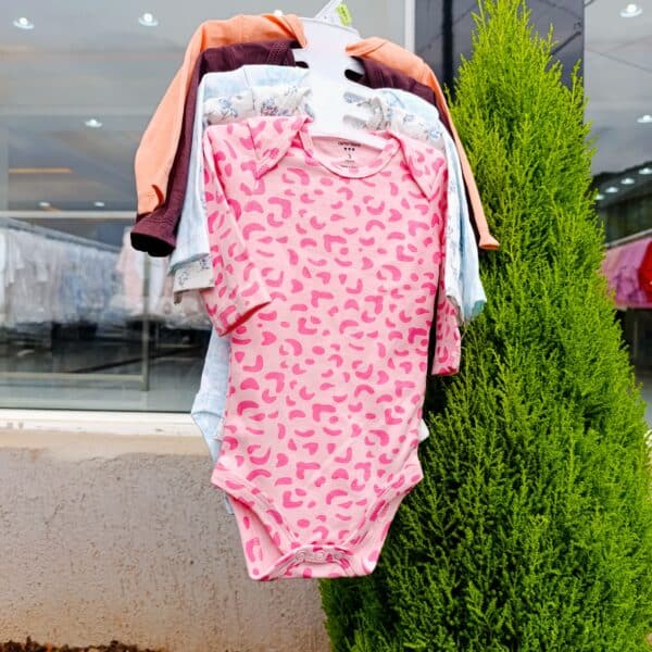 5 Pcs High Quality Newborn Baby Girl Long Sleeve Onesies - Image 9