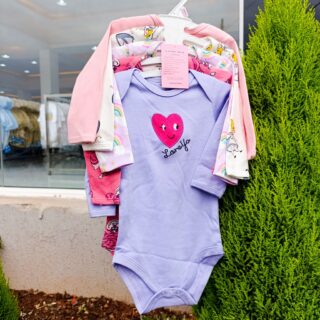 5 Pcs High Quality Newborn Baby Girl Long Sleeve Onesies