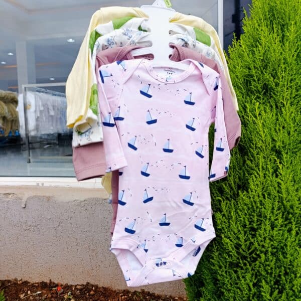 5 Pcs High Quality Newborn Baby Girl Long Sleeve Onesies - Image 7