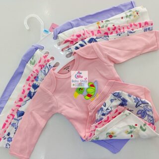 5 Pcs High Quality Newborn Baby Girl Long Sleeve Onesies