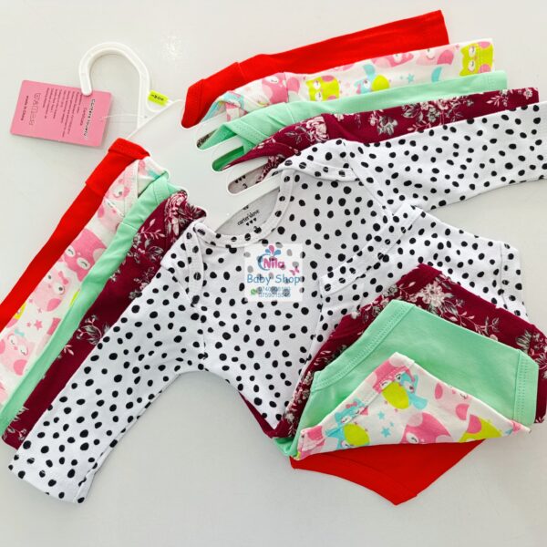 5 Pcs High Quality Newborn Baby Girl Long Sleeve Onesies - Image 9