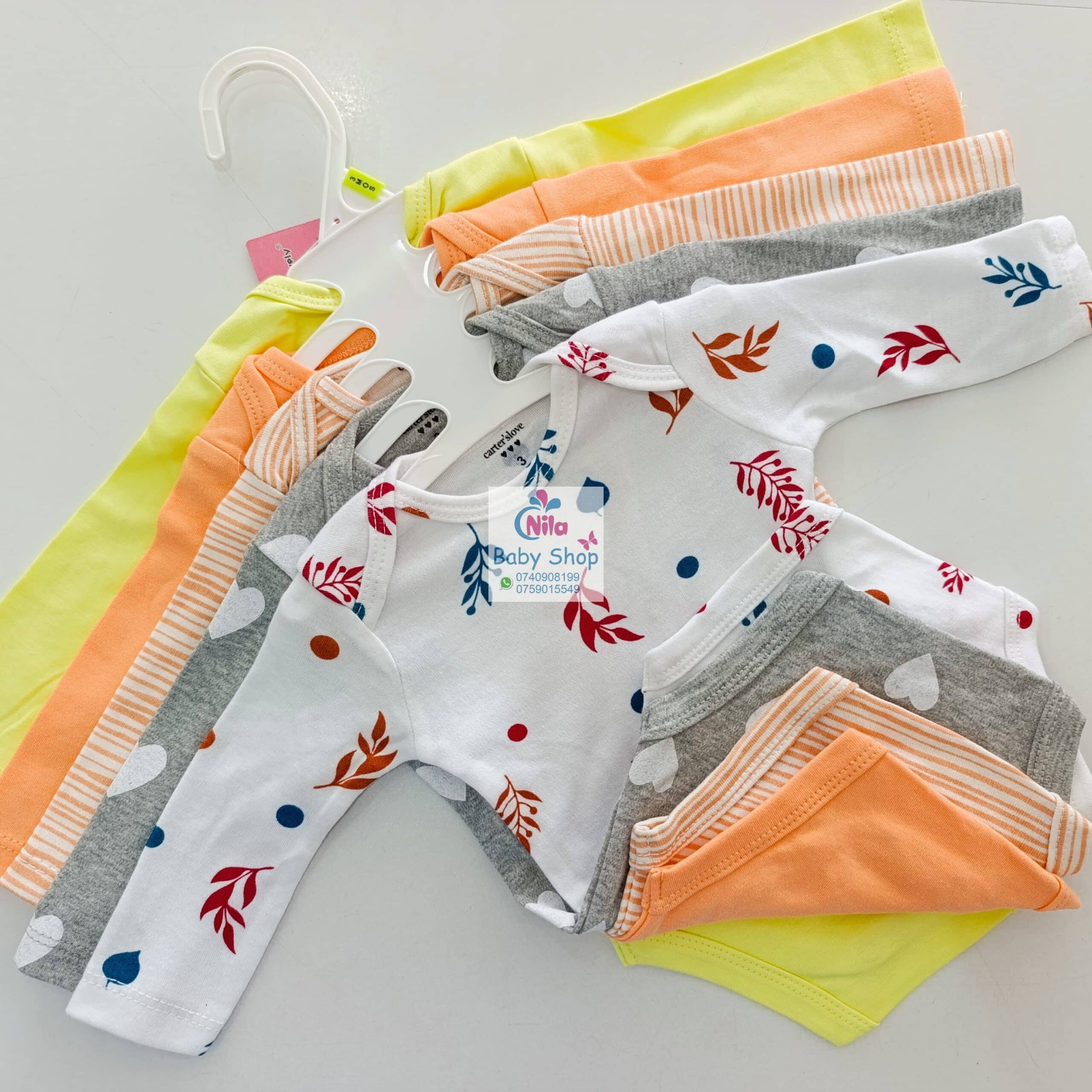 5 Pcs High Quality Newborn Baby Girl Long Sleeve Onesies - Image 8