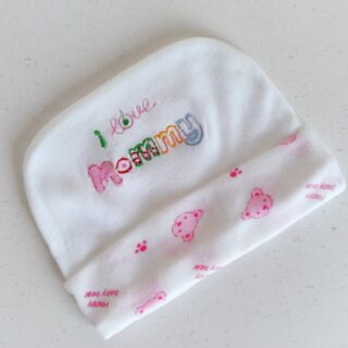 Adorably Printed Cotton Newborn Hats - Pink