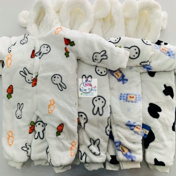 Newborn Baby Cute Multicolor Jumpsuit Long Sleeve Hooded Romper