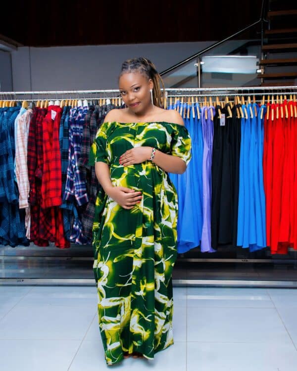 African Swahili Maxi Dera Free Size Maternity Dress - Image 20
