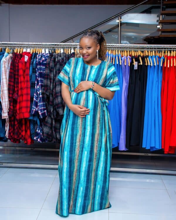 African Swahili Maxi Dera Free Size Maternity Dress - Image 18