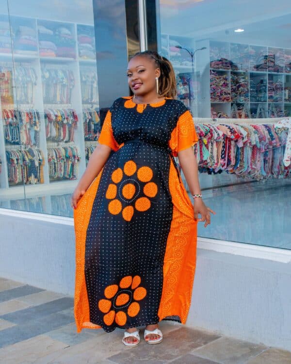 African Swahili Maxi Dera Free Size Maternity Dress - Image 15