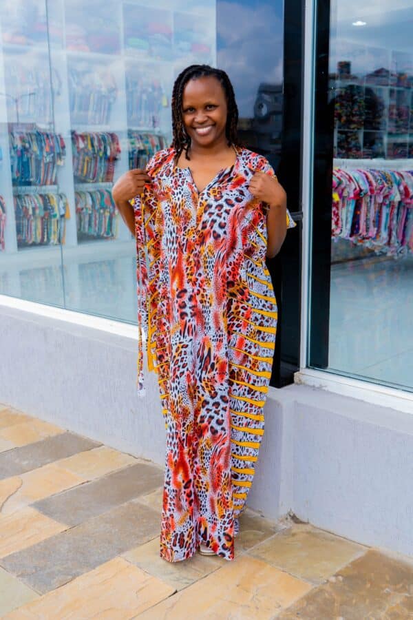 African Swahili Maxi Dera Free Size Maternity Dress - Image 12