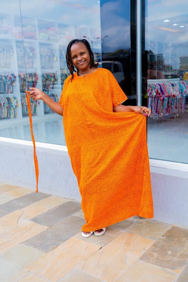 African Swahili Maxi Dera Free Size Maternity Dress - Image 9