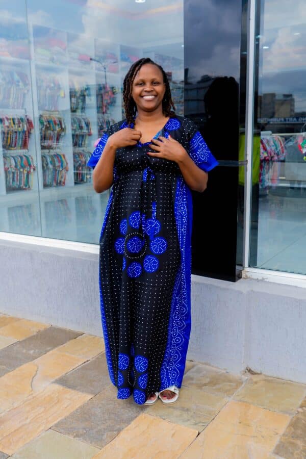 African Swahili Maxi Dera Free Size Maternity Dress - Image 10