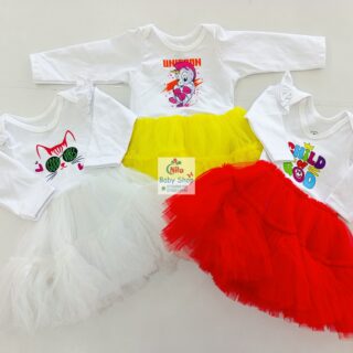 Baby Girls Branded Onesie-Tutu Style Outfit