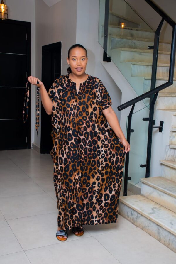 African Swahili Maxi Dera Free Size Maternity Dress - Image 4