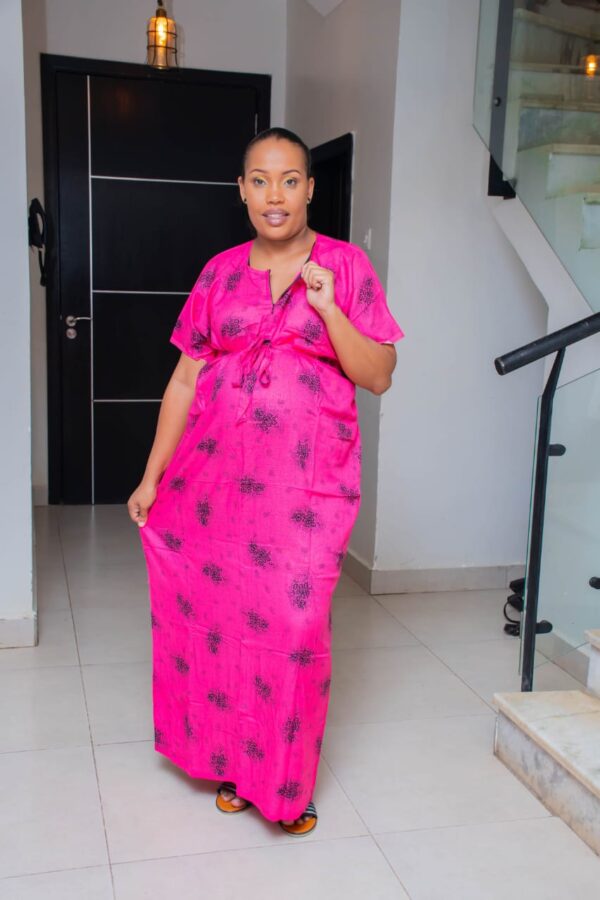 African Swahili Maxi Dera Free Size Maternity Dress - Image 3