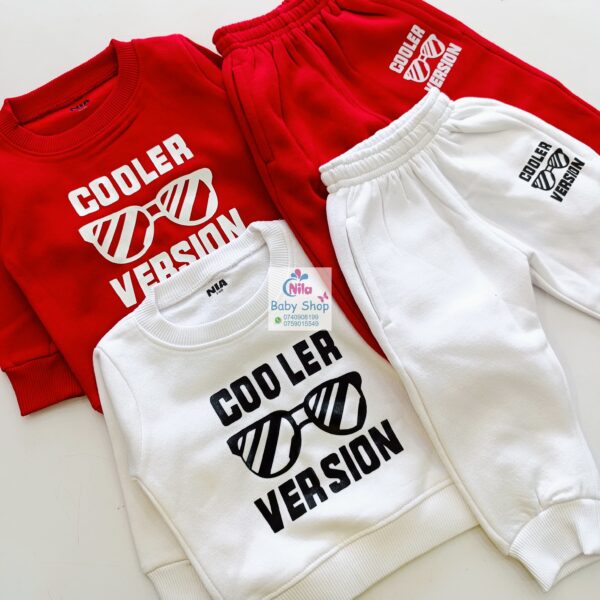 Kids Trendy Crewneck 2 Piece Letter Print Outfit Sweatshirts Tops + Pants Set - Image 7