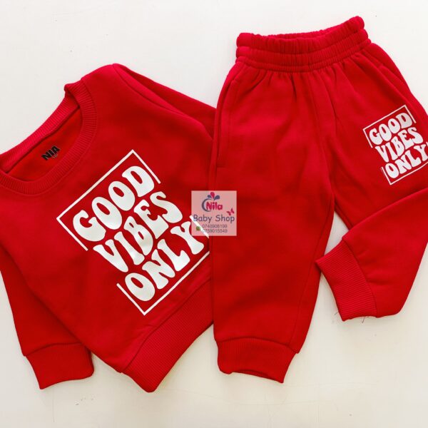 Kids Trendy Crewneck 2 Piece Letter Print Outfit Sweatshirts Tops + Pants Set - Image 6