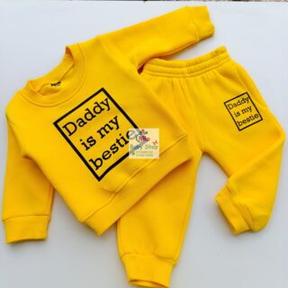 Kids Trendy Crewneck 2 Piece Letter Print Outfit Sweatshirts Tops + Pants Set