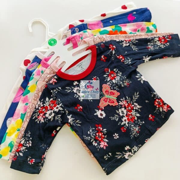 Carters 5 Pack Multicolored Girls Long Sleeved Cotton T-shirts - Image 8